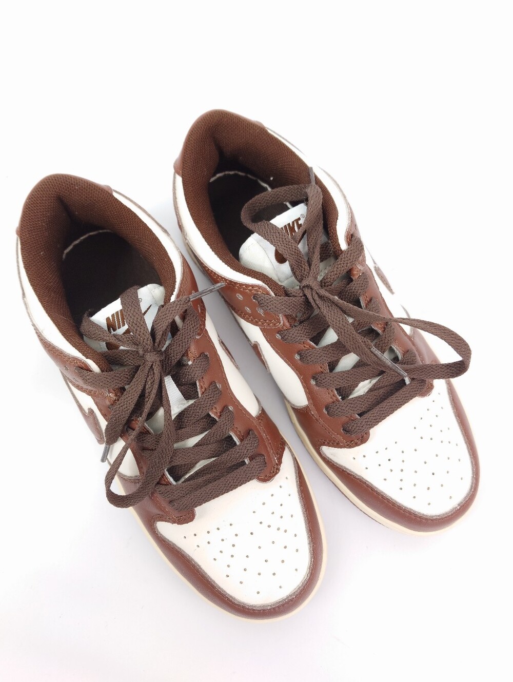 Nike Dunk Low Next Nature White Brown Sneakers Women's Size 8 DD1503-124